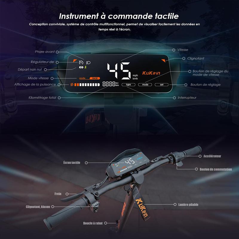 KuKirin G2 Trottinette Électrique | 800W | Batterie 48V | 55KM Autonomie | Version 2025