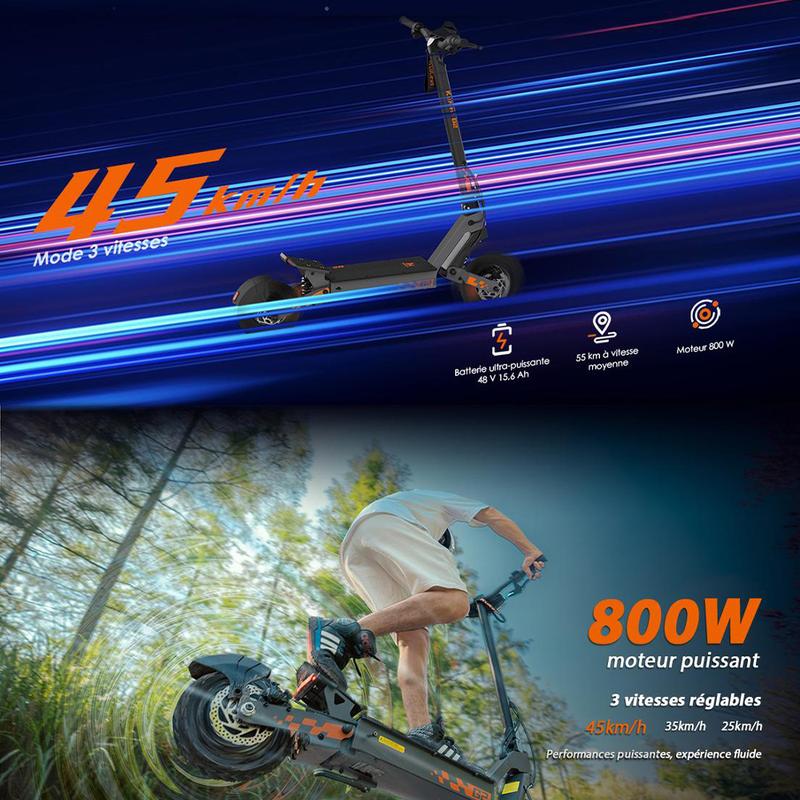 KuKirin G2 Trottinette Électrique | 800W | Batterie 48V | 55KM Autonomie | Version 2025